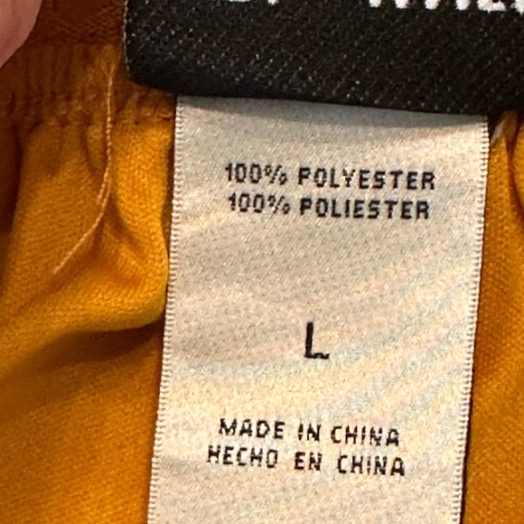 Andi and James Gold Pull On Skirt Pleated Sheer Overlay Peasant Boho size Large - Picture 7 of 7